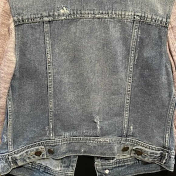 Free People Denim Jacket ~ removable hood - Picture 5 of 13